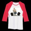 Bella Women's Baby Rib Contrast 3/4-Sleeve Raglan T-Shirt  Thumbnail