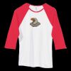 Bella Women's Baby Rib Contrast 3/4-Sleeve Raglan T-Shirt  Thumbnail